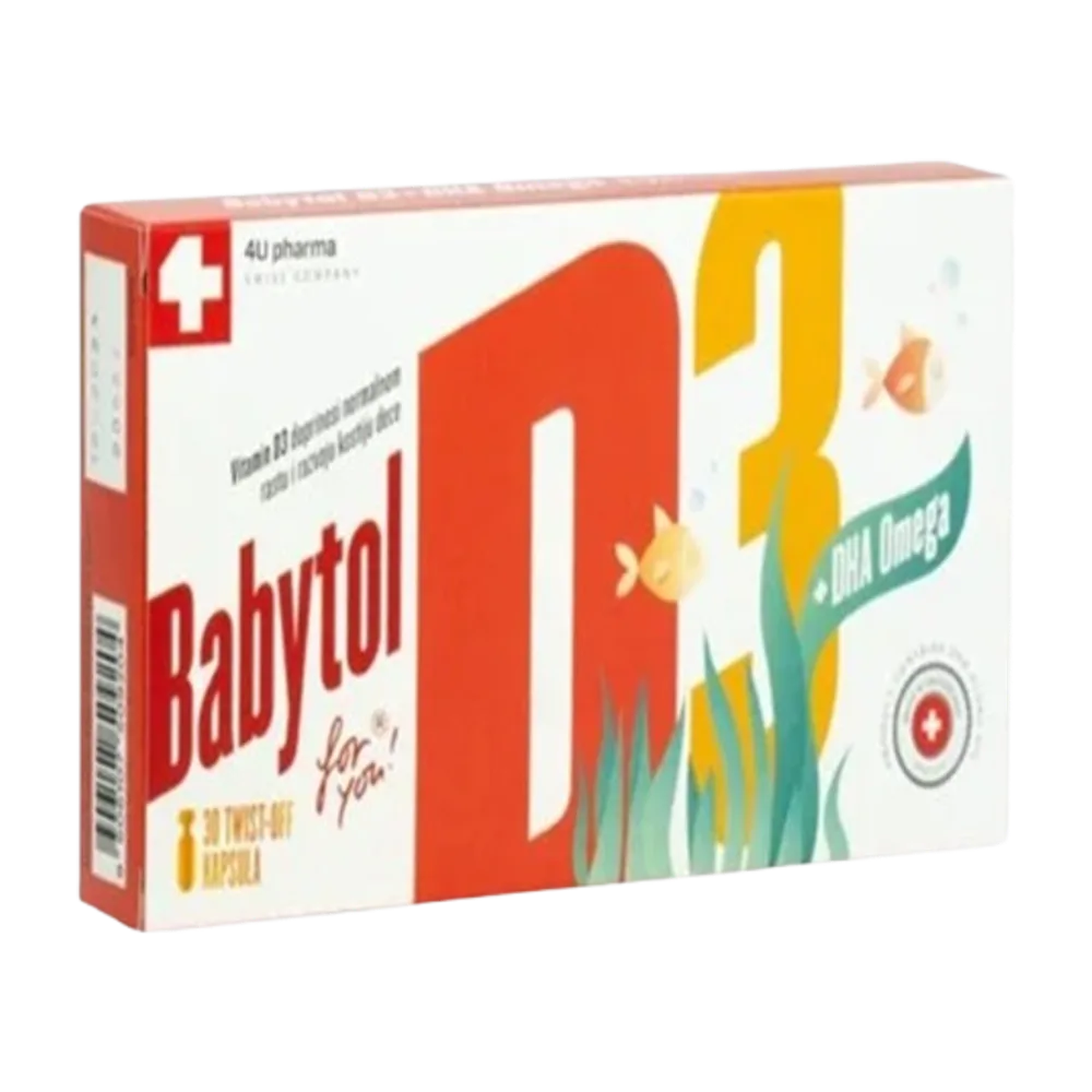 Babytol D3+DHA omega 30 twist – off caps