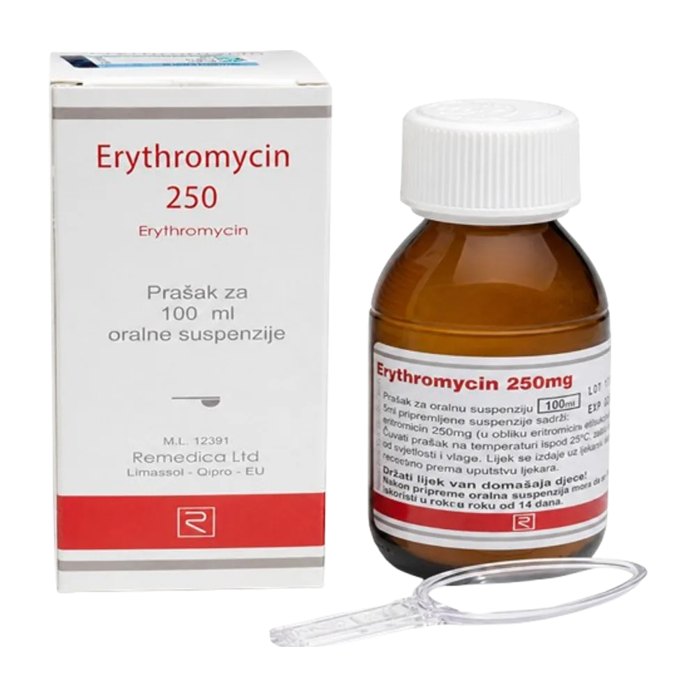 Erythromycin suspenzion 250 mg/5 ml 100 ml