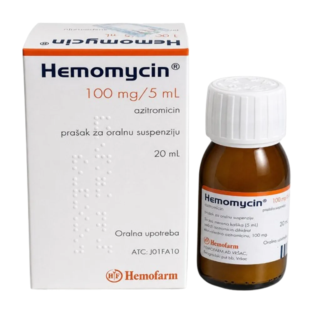 Hemomycin azitromicin 100 mg/5 ml syrup 20 ml