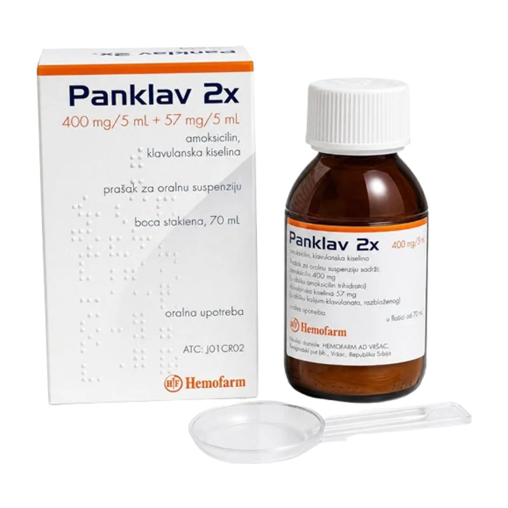 Panklav 2x 400 mg/5 ml+57 mg/5 ml syrup 70 ml