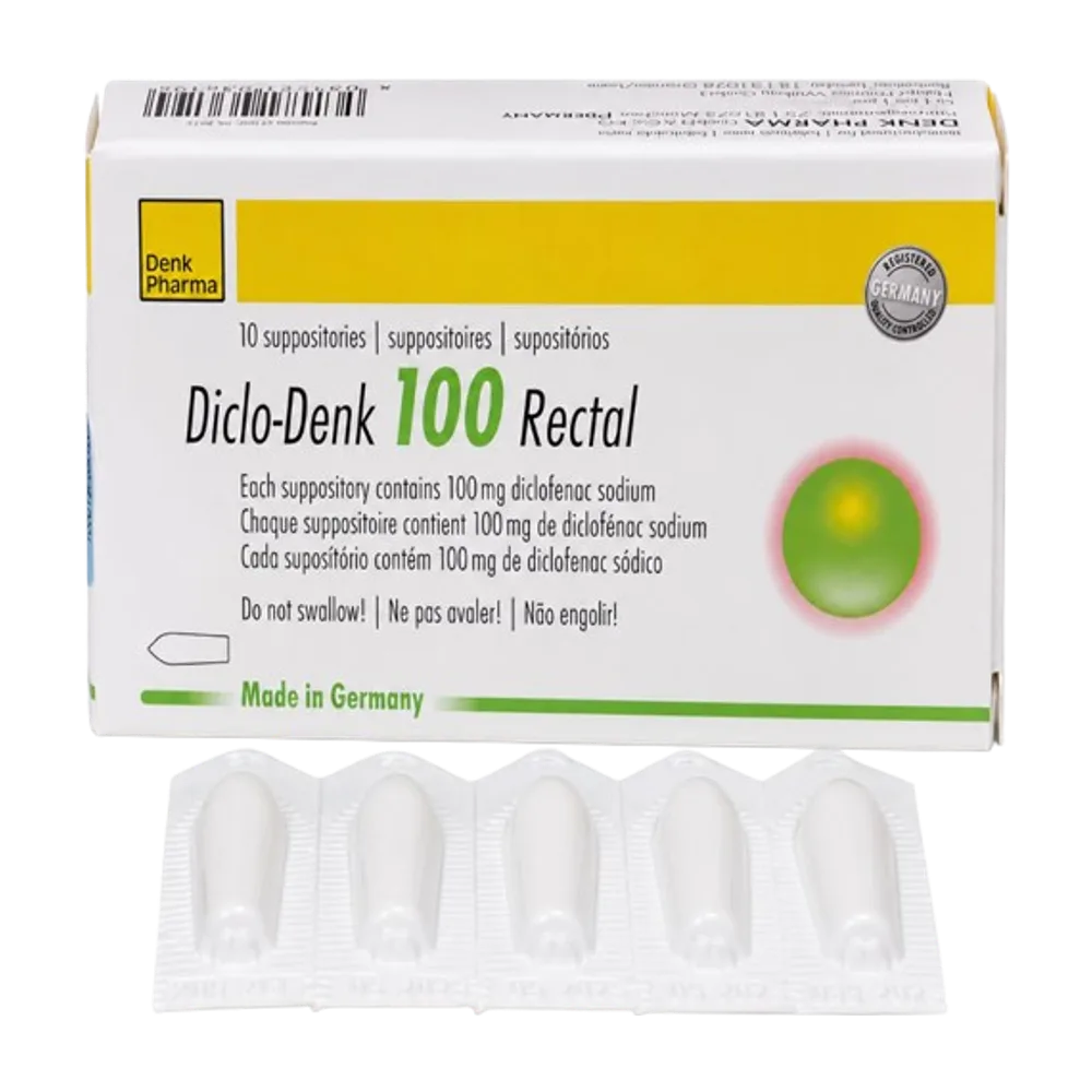 Diclo denk 100 mg rectal 10supp