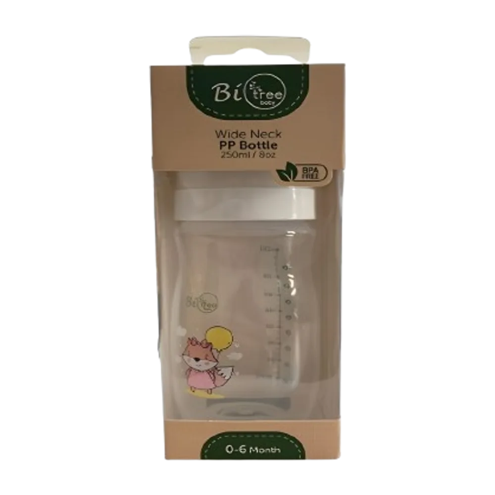 Wide Neck PP Bottle 250 ml 0-6 Months (Bio Tree)