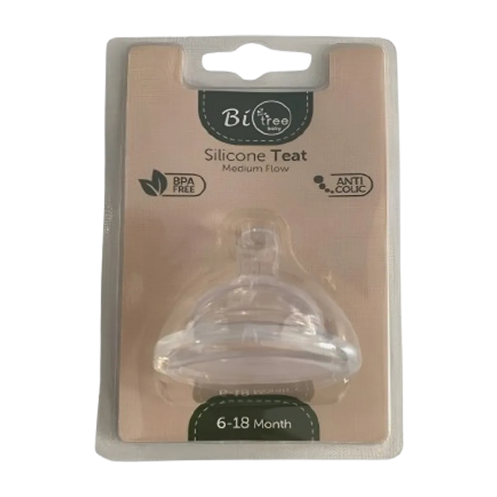 Silicone Teat Medium Flow 6-18 Month (Bio Tree)
