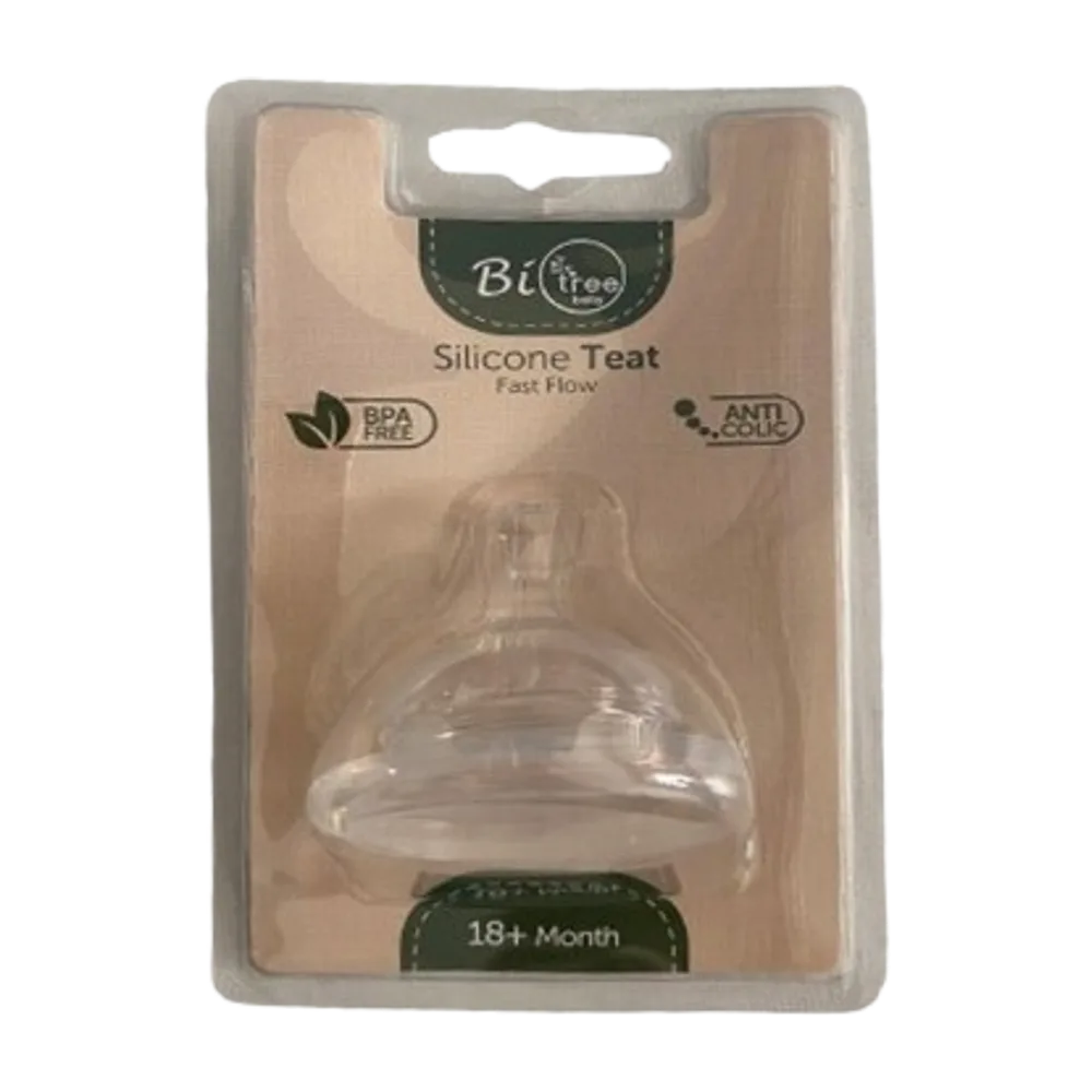 Silicone Teat Fast Flow 18+ Month (Bio Tree)