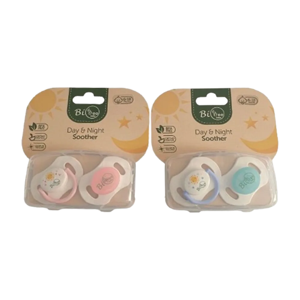 Day & Night Soothers 6-18 Month (Bio Tree)