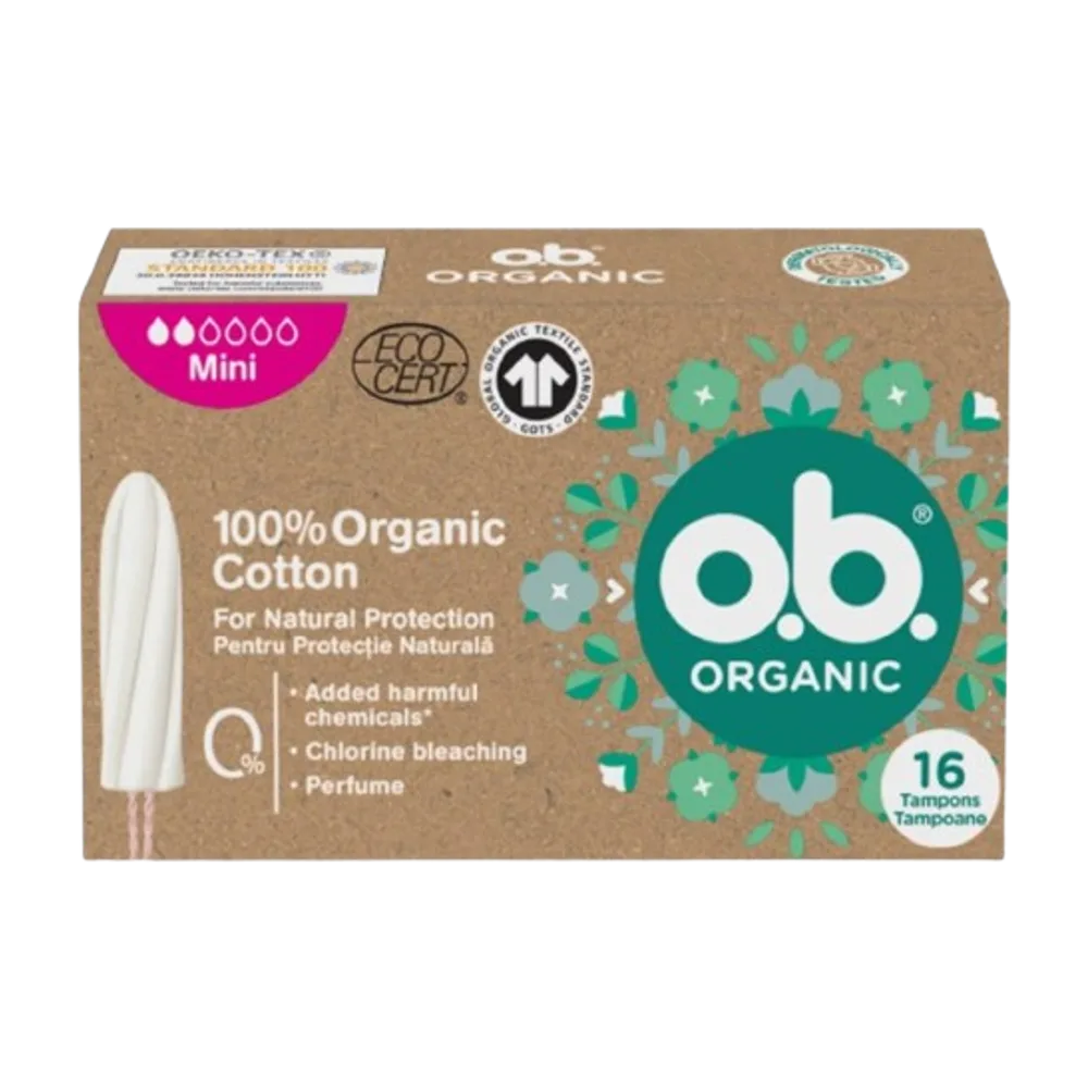 Organic cotton mini 16 tampons