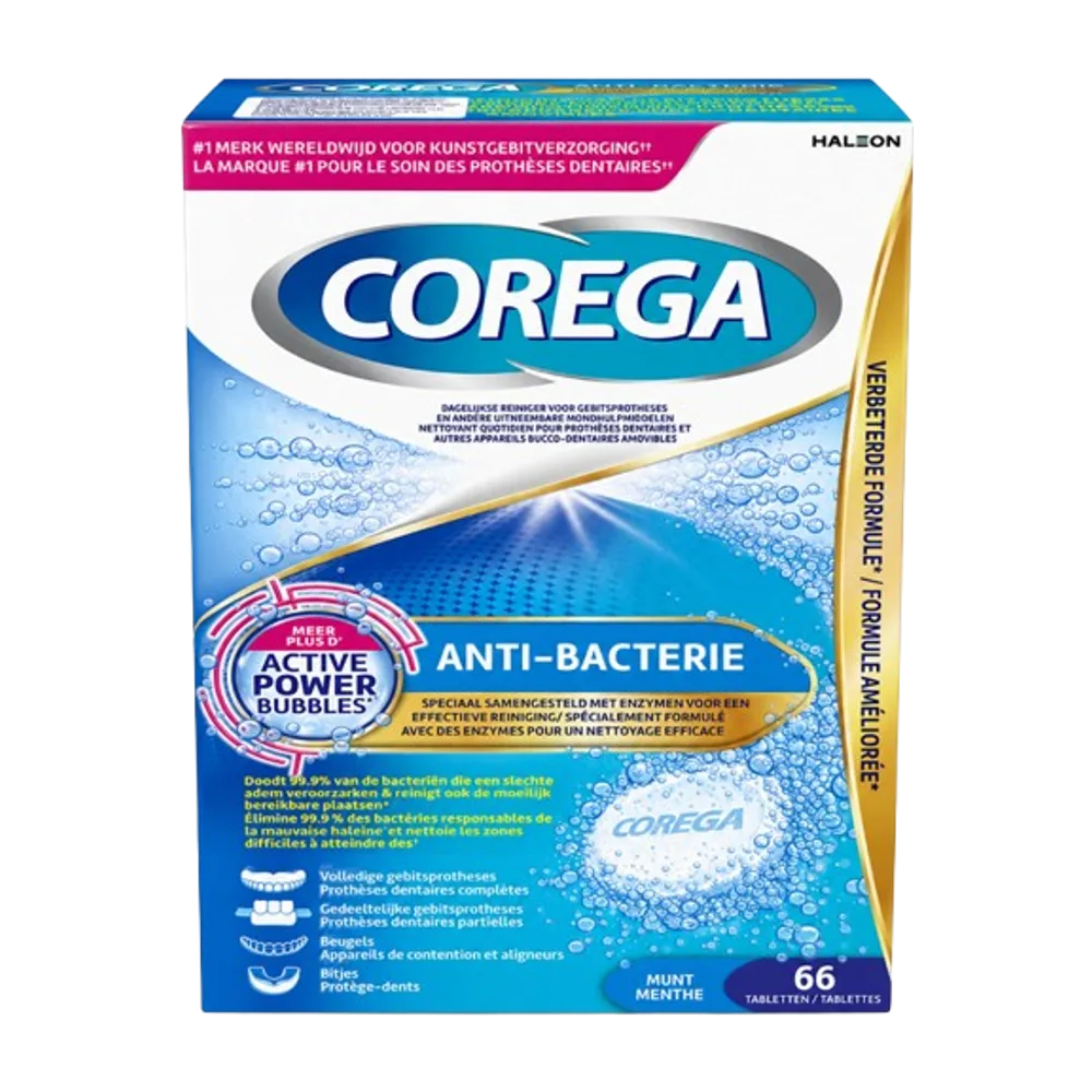 Corega tabs anti-bacterie A-66