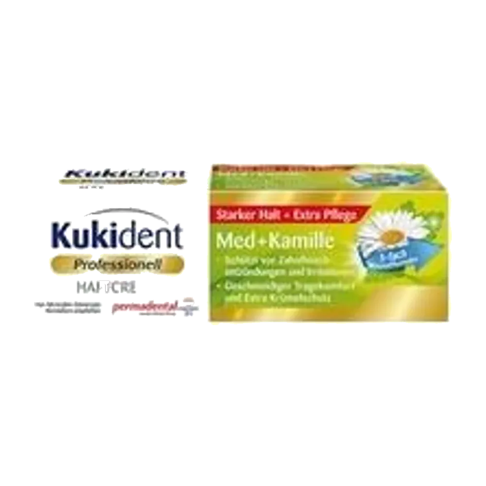 Kukident Extra Strong Med + Kamille 40 g – Ngjitës për dhëmbë