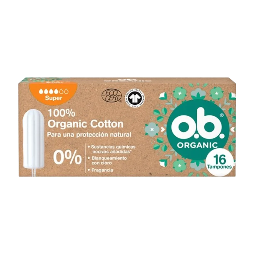 O.B Organic Cotton Super 16 tampons