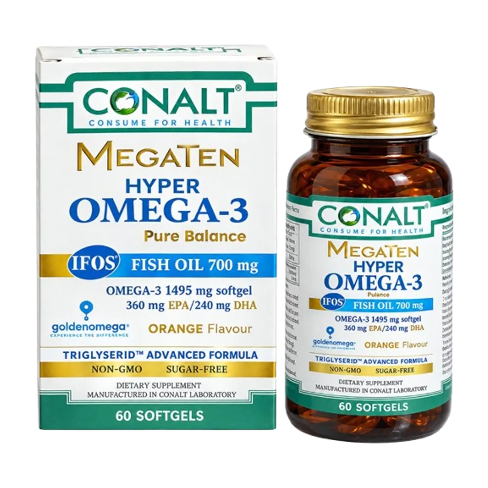 Megaten hyper omega-3 1495 mg+fish oil 700 mg 60softgels