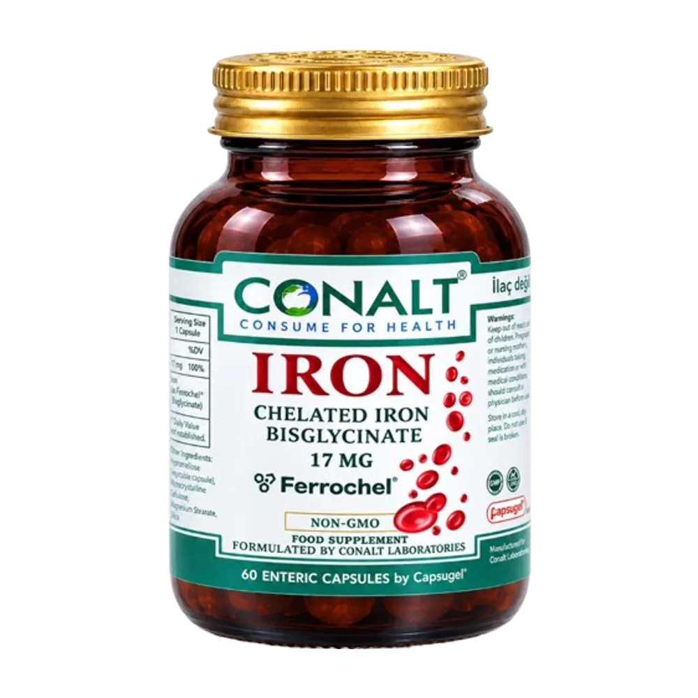 Iron chelated bisglyccinate 17 mg 60capsules