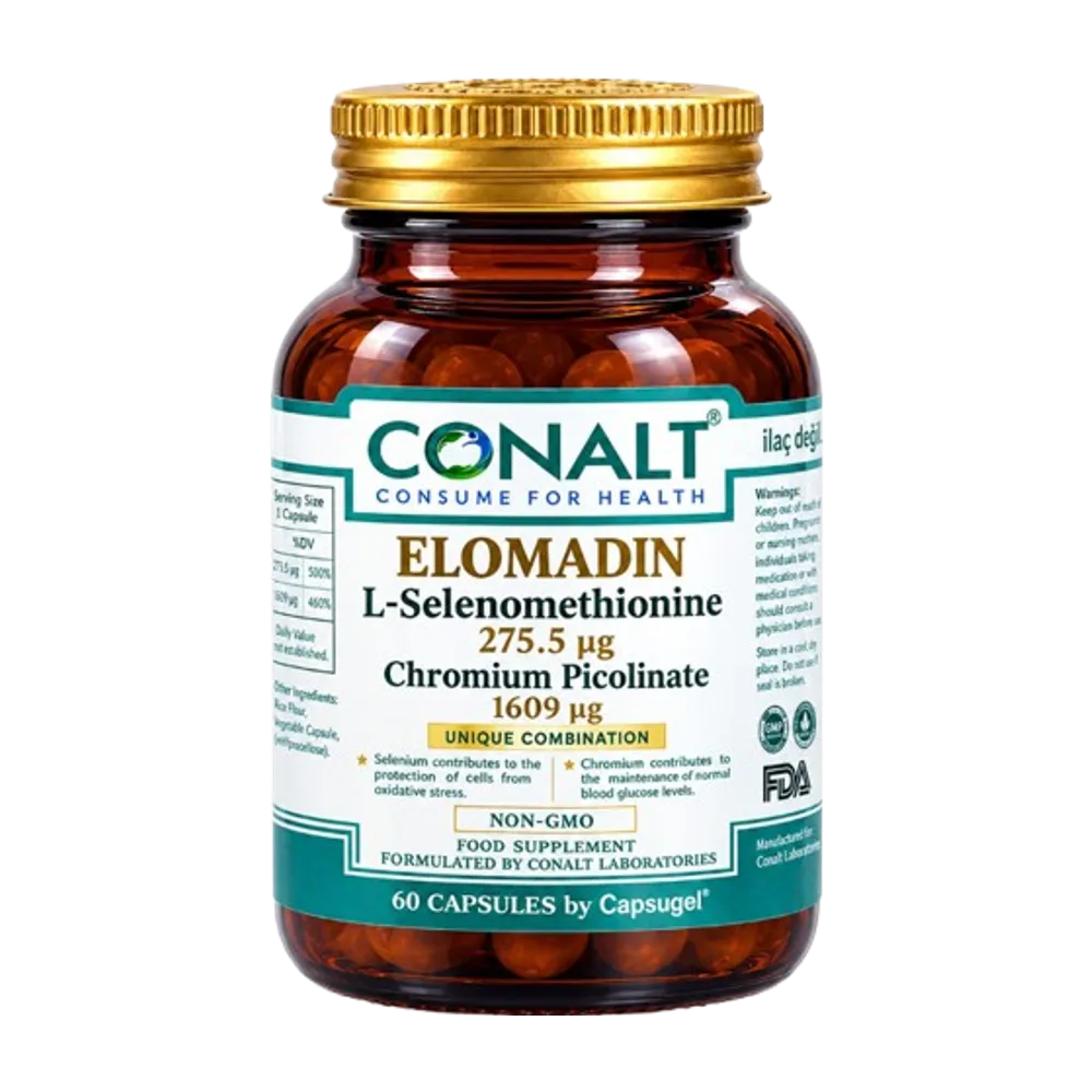 Elomadin l-selenomethionine 275.5 mg chromium picolinate 1609 mg 60capsules