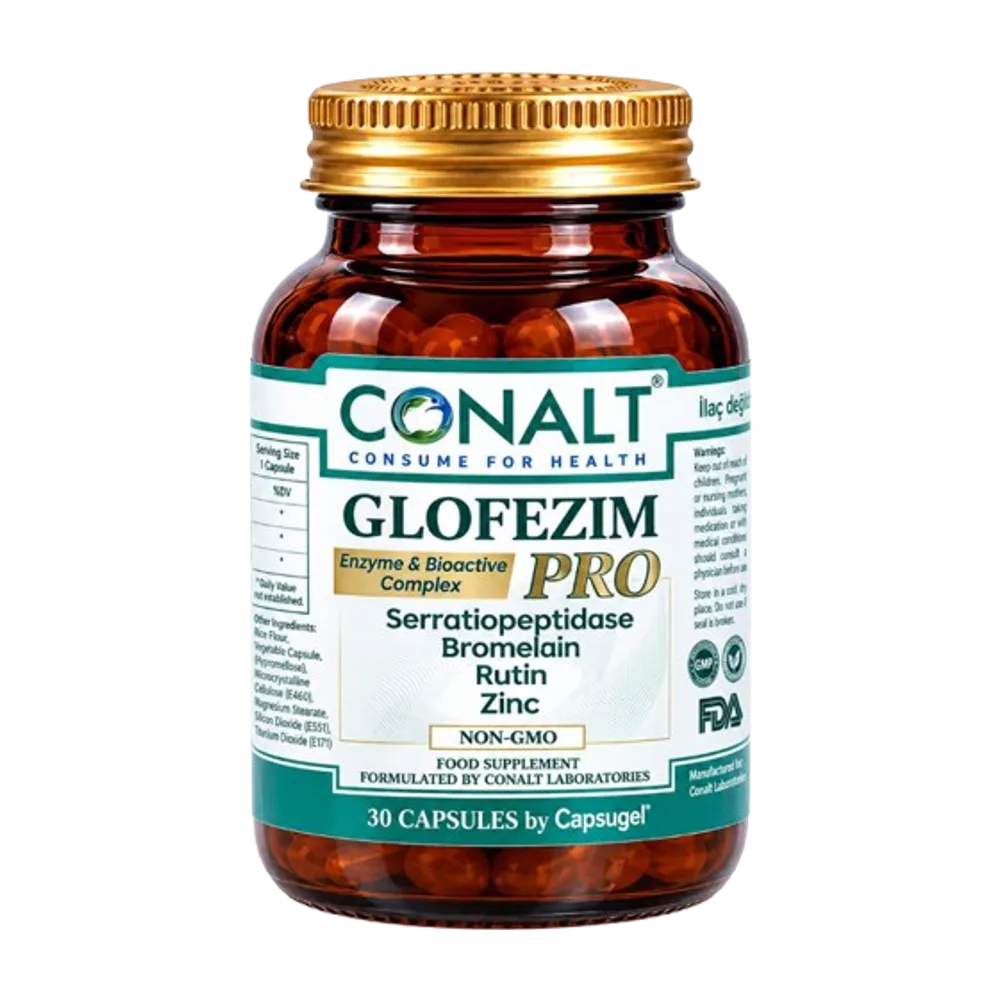 Glofezim pro serratiopeptidase bromelain rutin zinc 30capsules