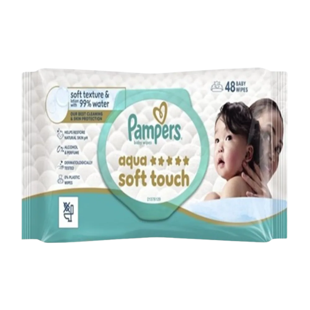 Palloma pampers aqua soft touch 48 baby wipes