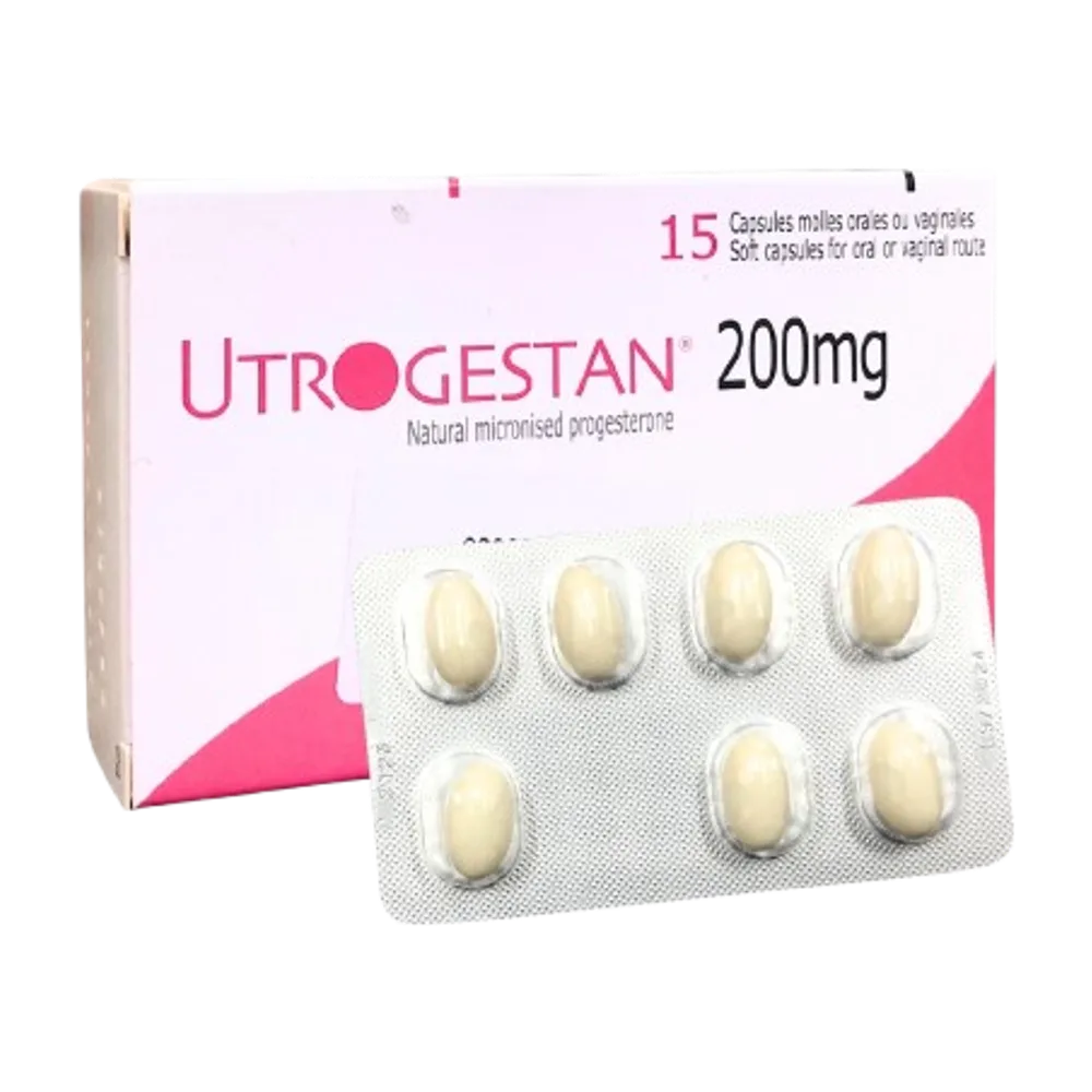 Utrogestan caps ( Progesterone ) 200 mg X 15caps